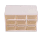 Scatola di archiviazione grande capacità - Scatola di archiviazione con coperchio - Scatola di archiviazione con contenitori - Scatola di archiviazione da scrivania - Plastica - 9 Lade trasparenti - Scatola di archiviazione