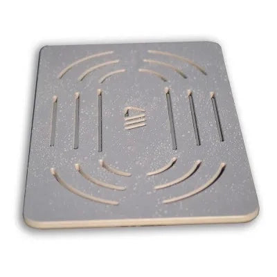 Pedana antiscivolo in legno 96 x 58 ideale per piatto 120 x 70/80  tortora