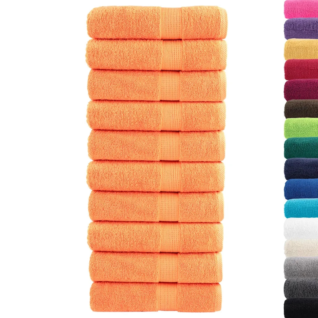 vidaXL Asciugamani Doccia SOLUND 10 pz Arancioni 70x140cm 600g/m²