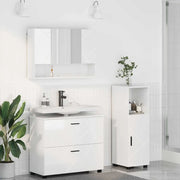 Set di mobili per il bagno con cassetto 3 pcs Bianco Lucido 3393027