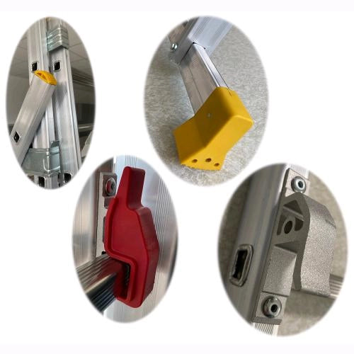 Scala Trasformabile 3 Elementi 3x7 Gradini fino a 5,16 metri con stabilizzatore
