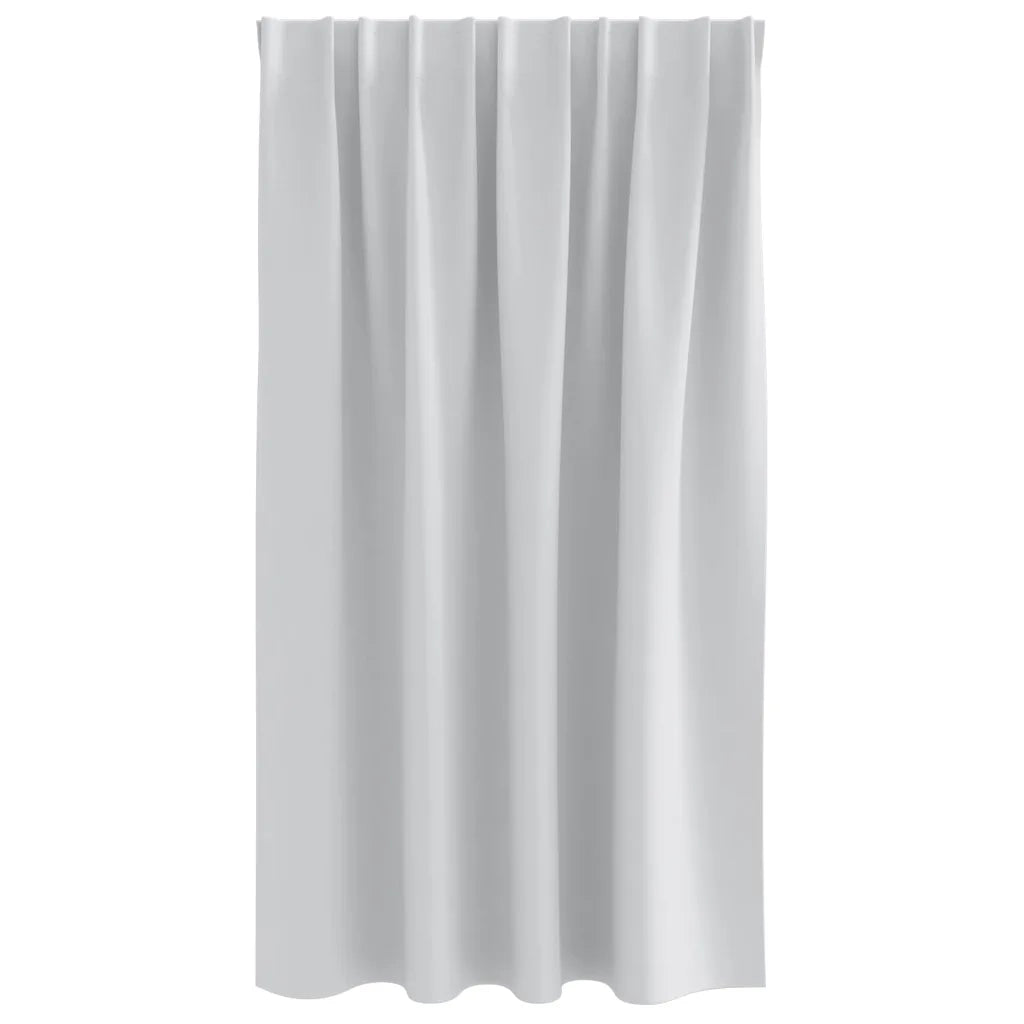 Tende Blackout con Anelli 2 pcs Grigio Chiaro 140 x 140 cm 4107458