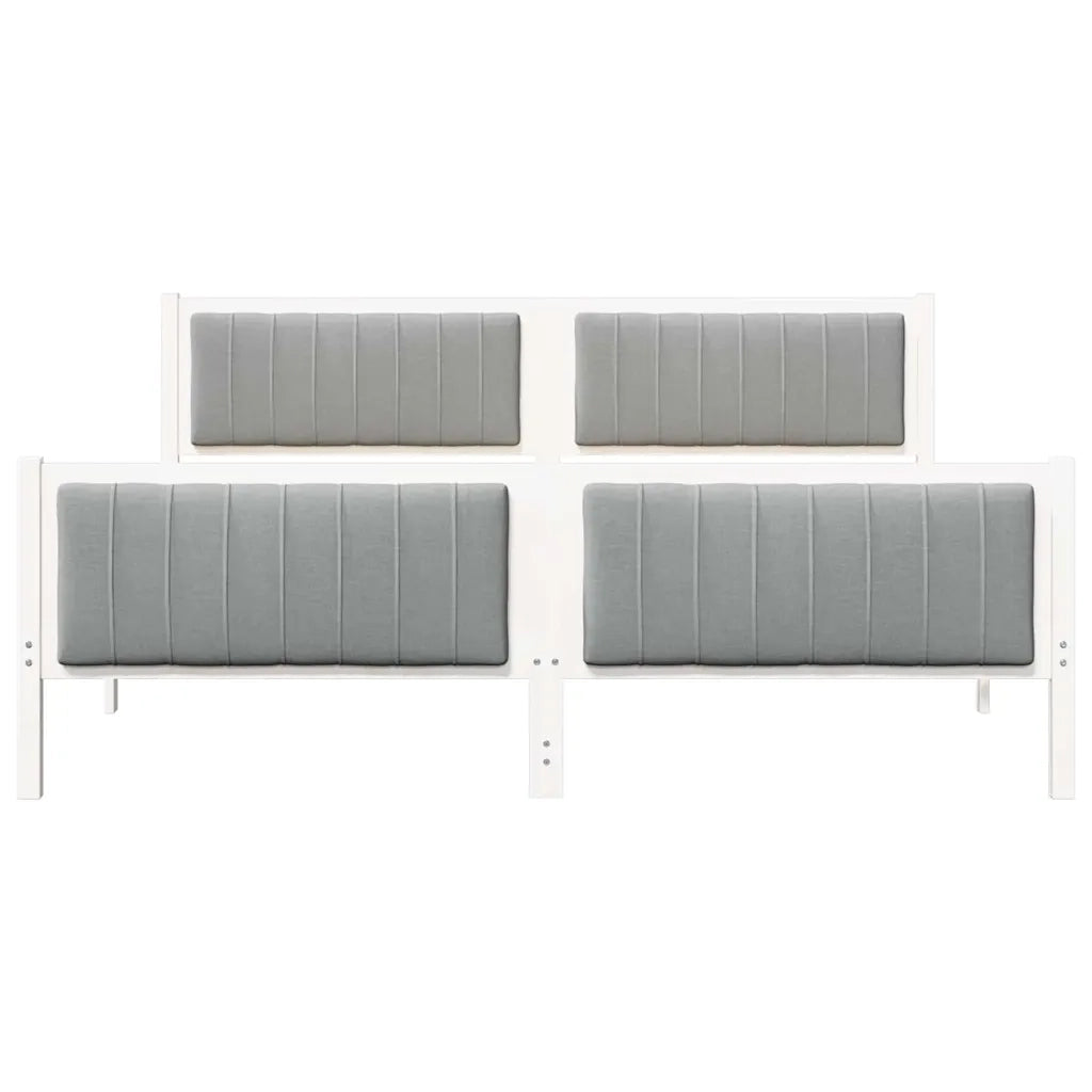 Struttura del Letto Bianco e grigio chiaro 180 x 200 cm 3394307