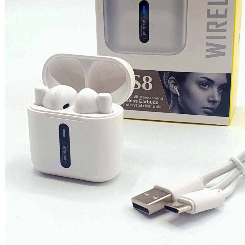 Trade Shop - Auricolari Wireless Bluetooth 5.2 Cuffie Per Samsung Huawei Android Iphone Bqs8 -