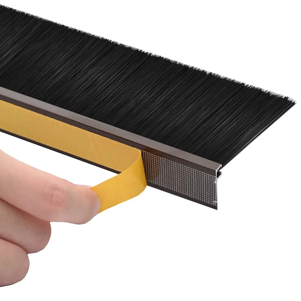 Spazzole per porte autoadesive 2 pz Marrone 100 cm CFW2625659