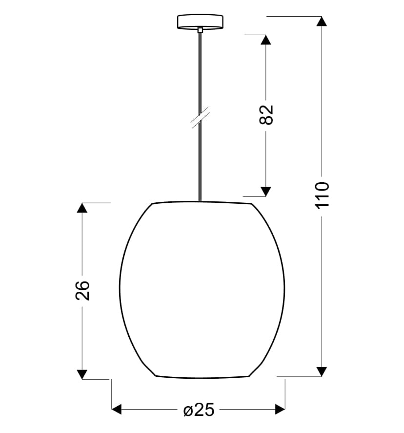 Lampada a sospensione Candellux Selma Ø25 cromo cristallo