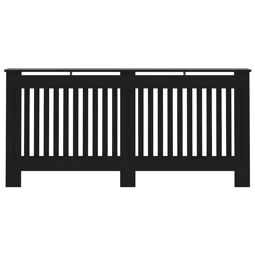 Copertura per Radiatore Nera 172x19x81,5 cm in MDF 288180