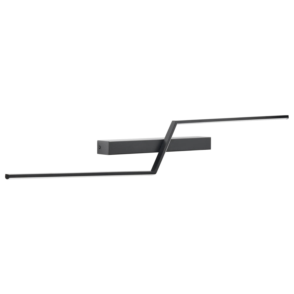 Lampada da tavolo nera con specchio  LED in metallo orizzontale stile moderno Noceda