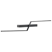 Lampada da tavolo nera con specchio  LED in metallo orizzontale stile moderno Noceda