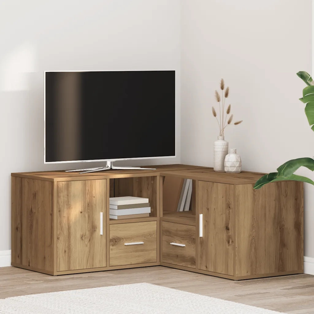 Mobile Angolare Rovere Artigianale 160x40x45 cm in Truciolato