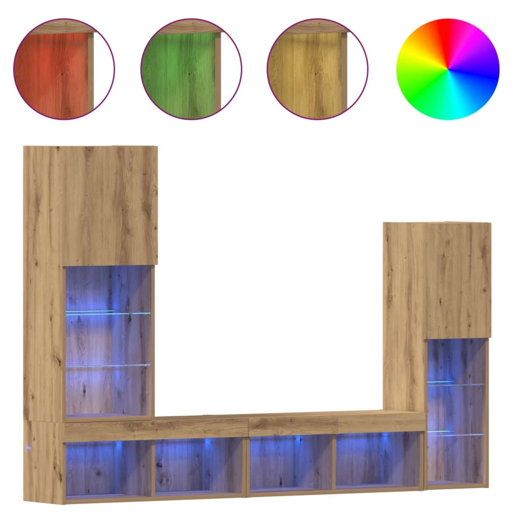 Mobile TV 4 pcs rovere artigianale Legno multistrato 3334390