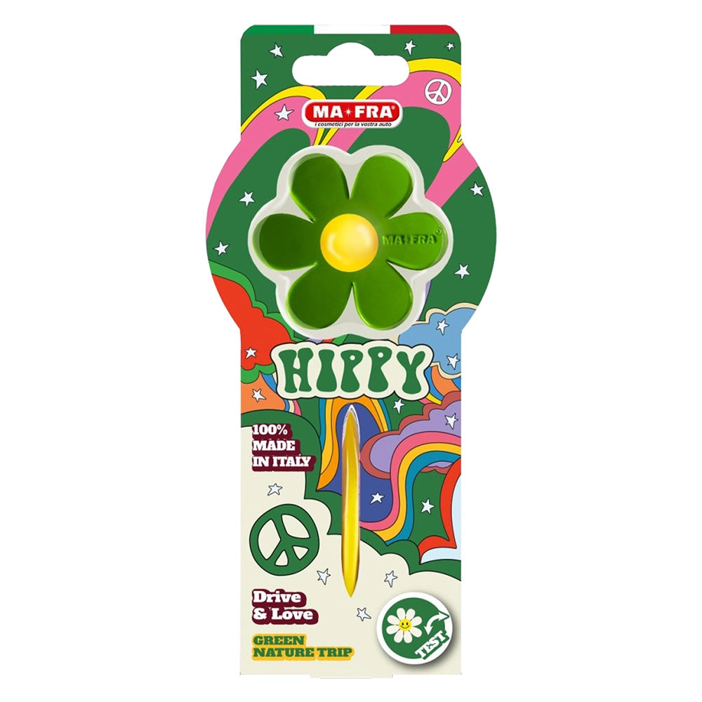 PROFUMATORE PER AUTO 'HIPPY' 'Nature Trip' verde - profumo fiorito  - MA-FRA