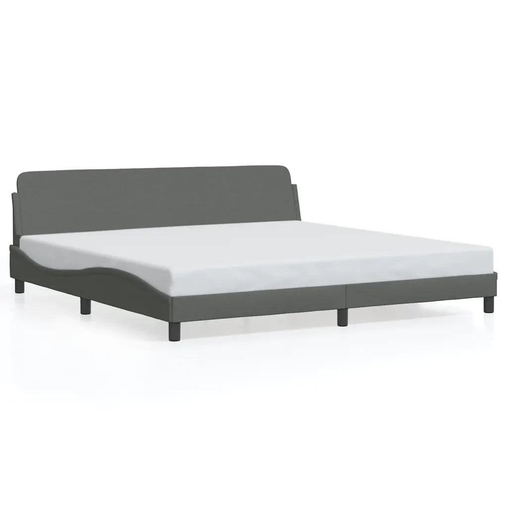 Giroletto-Struttura Letto Dover Grigio Scuro 200x200 cm Tessuto