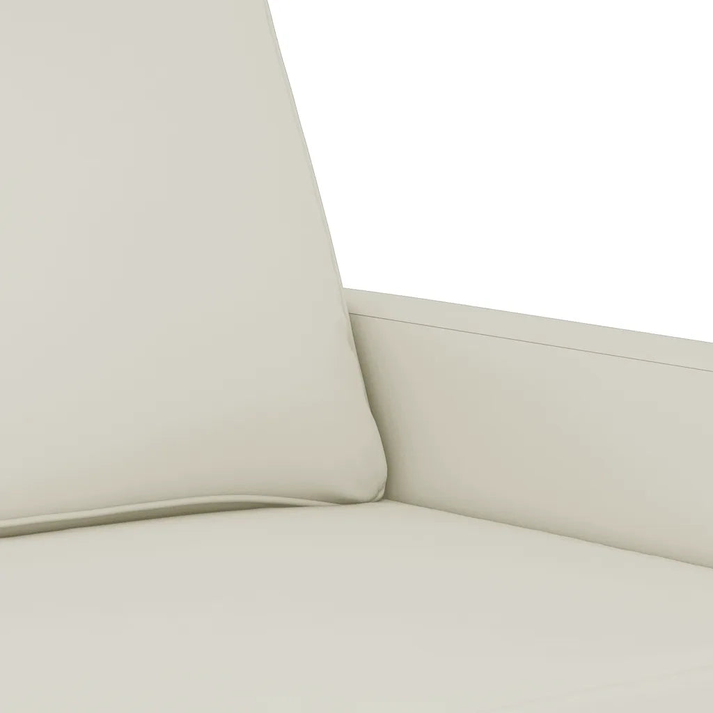 Set di Divani 2 pz con Cuscini Crema in Velluto 3201524