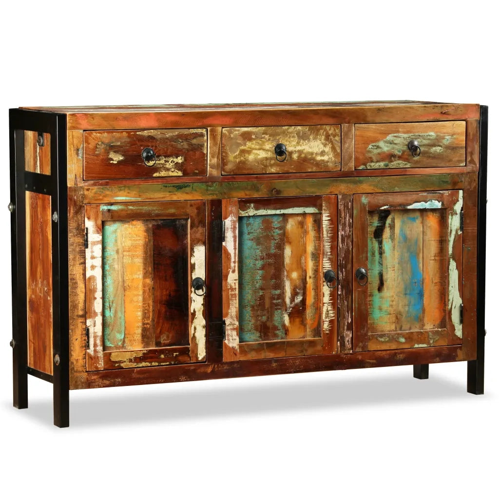 Credenza in Legno Massello di Recupero 120x35x76 cm 243984