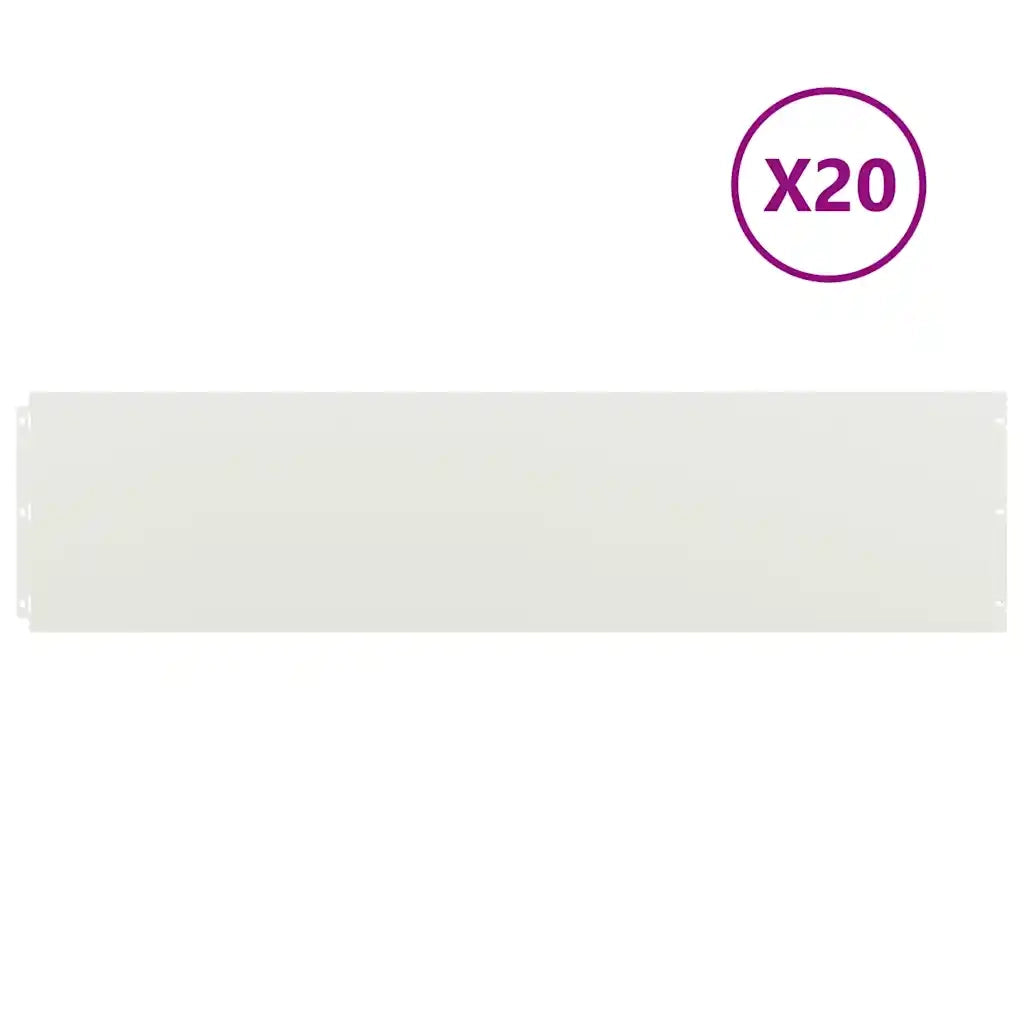 Bordura per Prato 20 pz 25 x 103 cm Acciaio laminato a freddo 860173