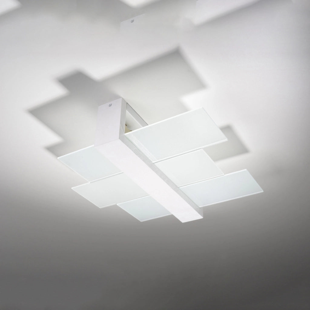 Plafoniera Pure Lume REBIRD 2 luci bianca in vetro E27