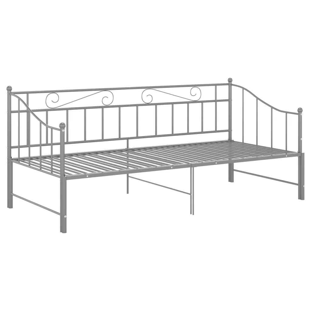 Telaio Divano Letto Estraibile Grigio in Metallo 90x200 cm 324778