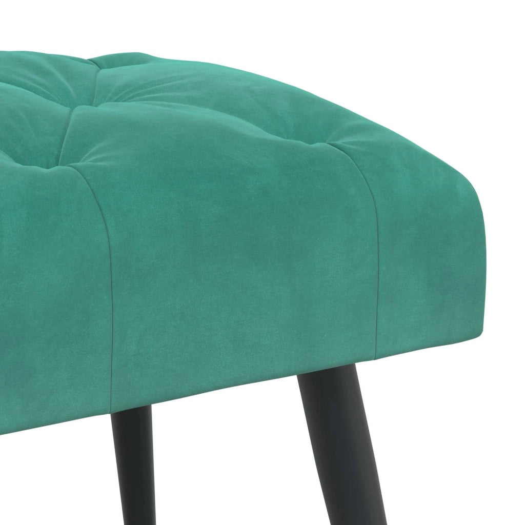 Panchina con bottoni imbottiti Turchese 80 x 40 x 46 cm Velluto 42038567