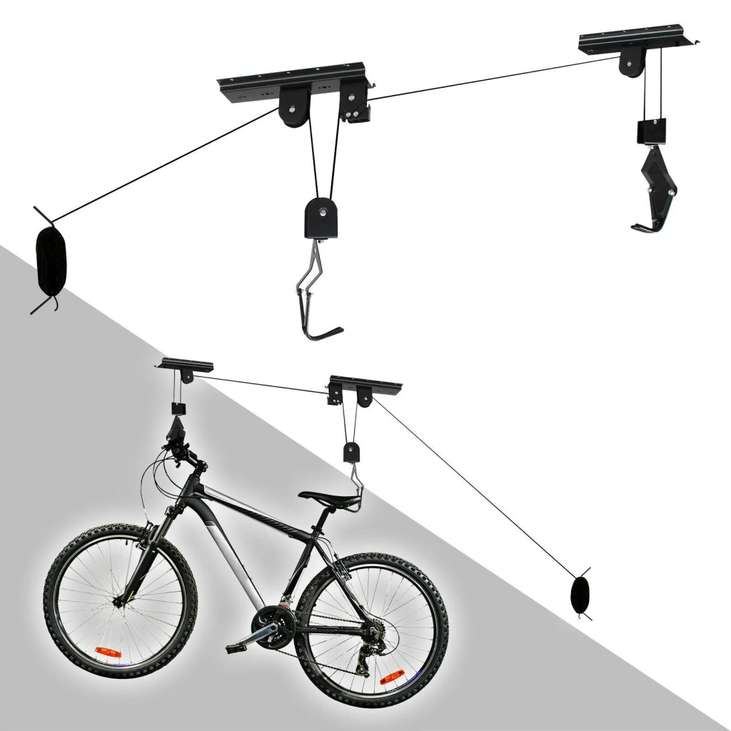 Supporto per sollevamento biciclette 20 kg portabiciclette garage soffitto 16_0002853
