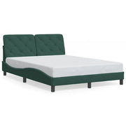 Letto matrimoniale | Letto per adulti | Giroletto senza Materasso Verde Scuro 140x200 cm in Velluto