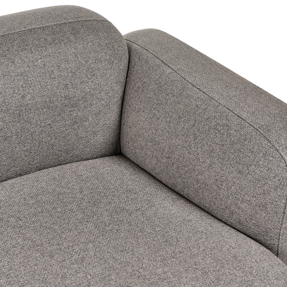 Divano a 3 posti Schienale e coprigambe anteriori imbottiti Boucle Tessuto Grigio scuro stile scandinavo