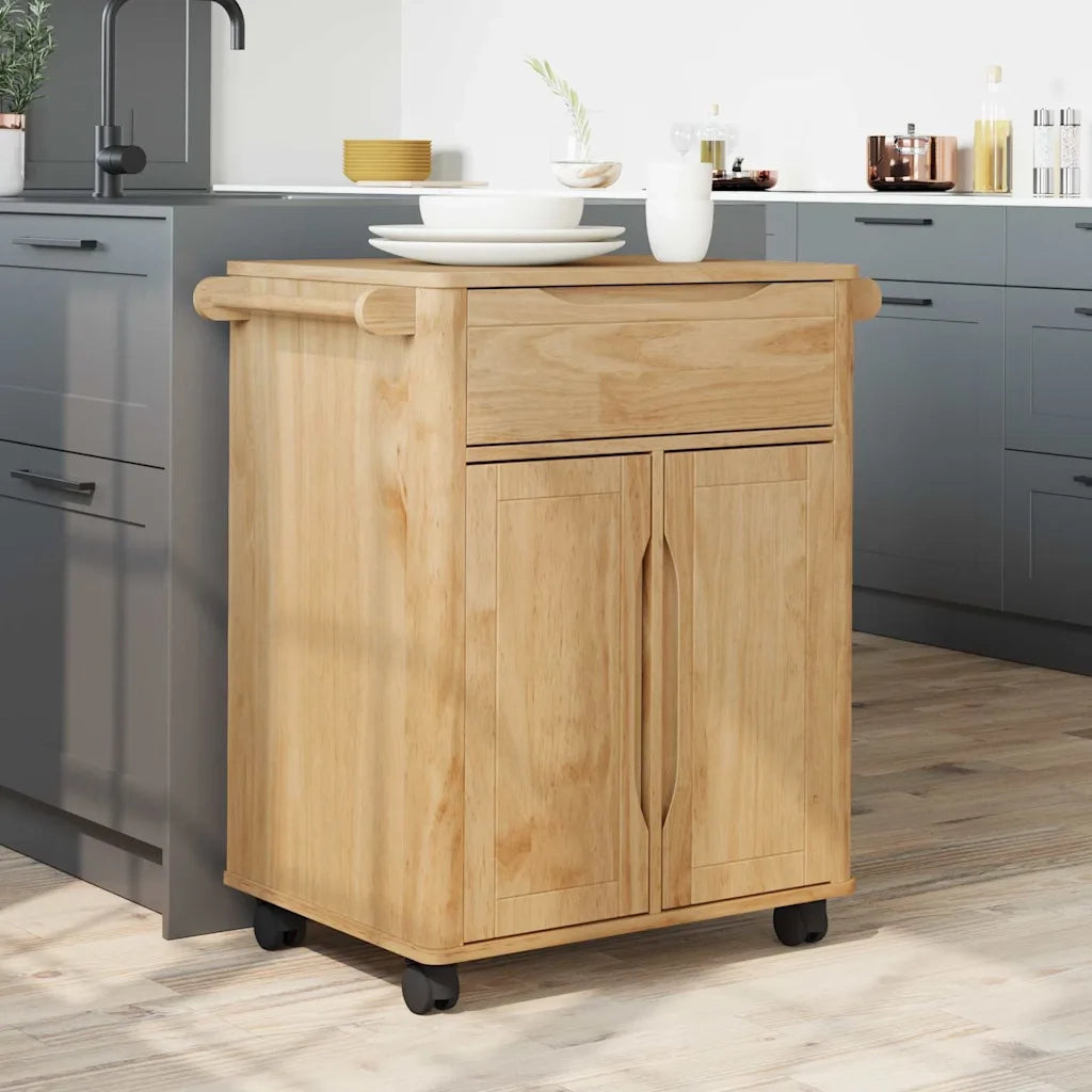 Carrello da Cucina FLORO Marrone cerato 72,5 x 45 x 80 cm