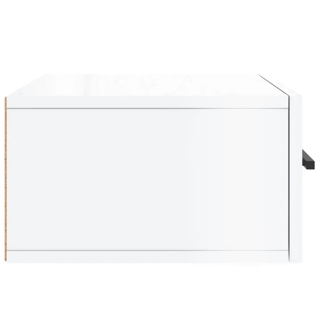 Comodini a Muro 2 pz Bianco Lucido 35x35x20 cm 829873