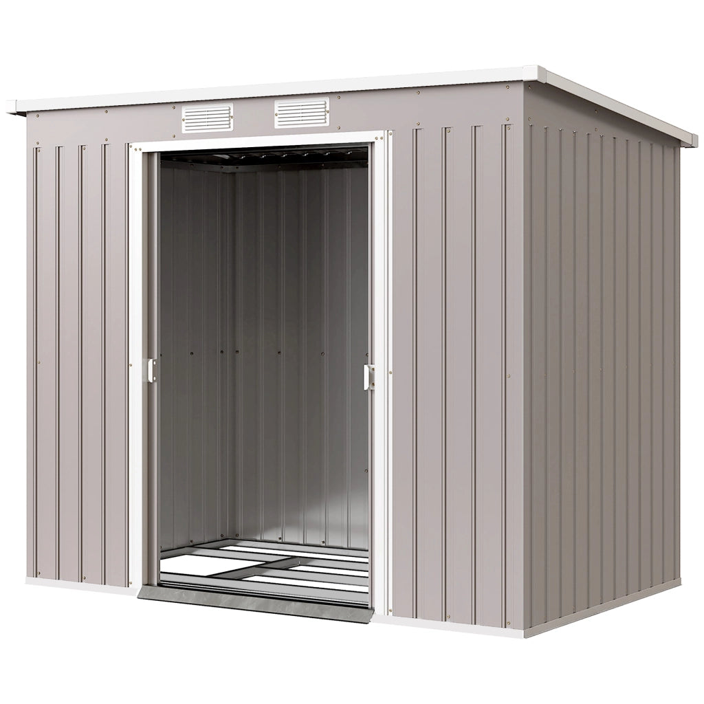 Casetta da Giardino ¨C Zephmum ¨C Grigio Chiaro 213x130x172 cm