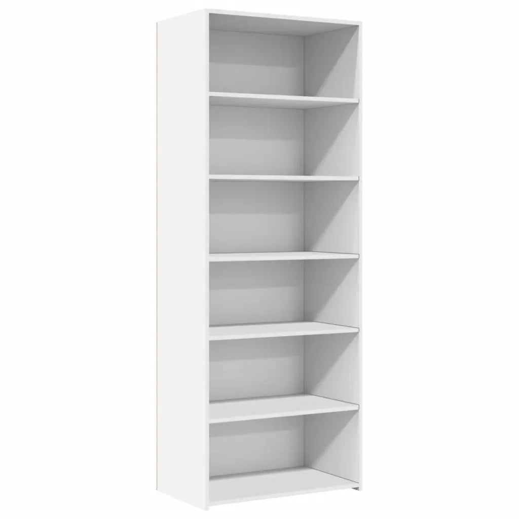 Credenza Bianca 70x41x185 cm in Legno Multistrato