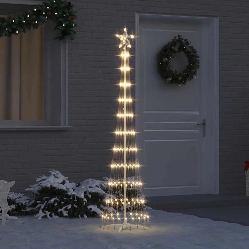 Albero di Natale | Decorazioni natalizie LED Bianco caldo 51 x 51 x 190 cm Metallo