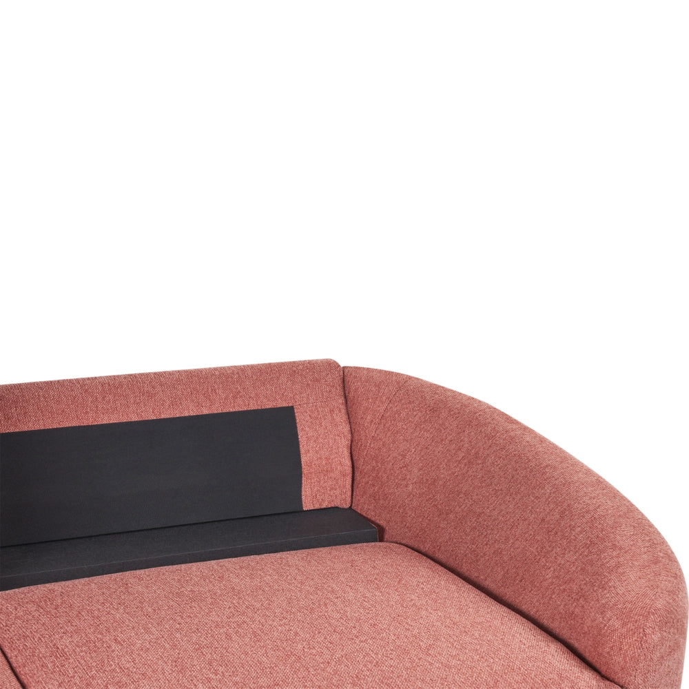 Divano 3 posti in tessuto rosa con piedi dorati curve morbide stile glamour elegante soggiorno