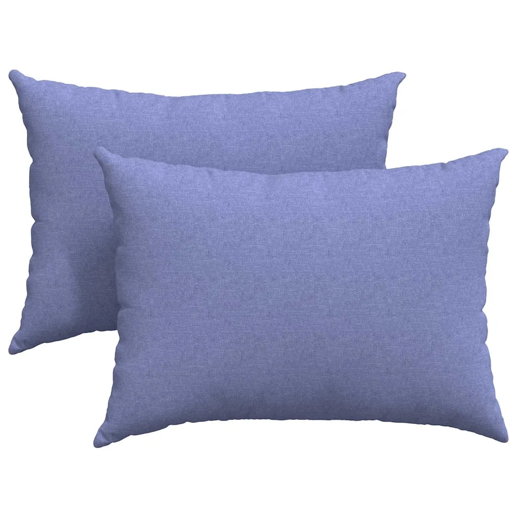 Cuscini da Divano 2 pz | Cuscini per sedie Blu jeans 70 x 50 cm Tessuto