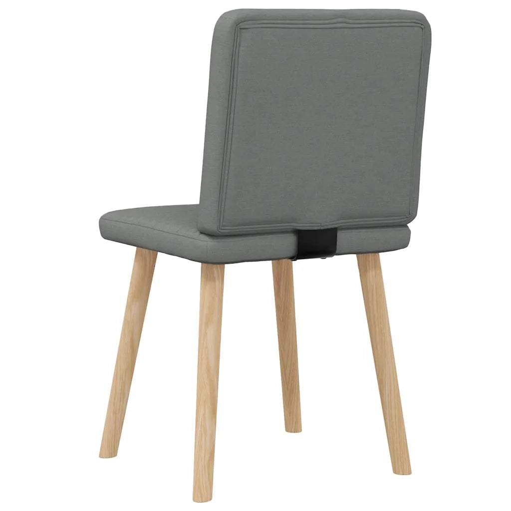 Sedie da Pranzo 2 pz Grigio Scuro in Tessuto