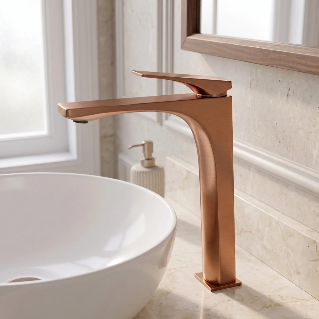 Rubinetto Da Lavabo Premium Rea Joe Brush Copper High