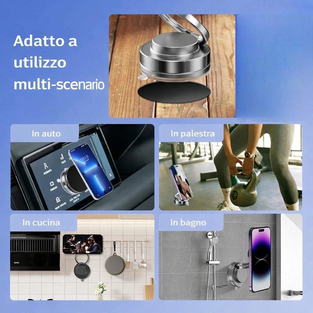 Supporto Auto Magnetico Smartphone MagSafe Ventosa 360° Universale BLS-030