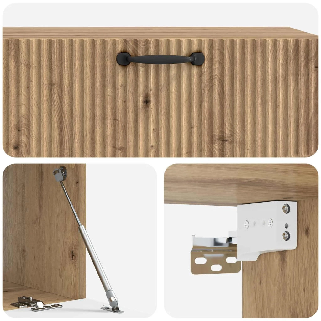 Mobile Porta TV da Muro Rovere Artigianale 98 x 41 x 30 cm