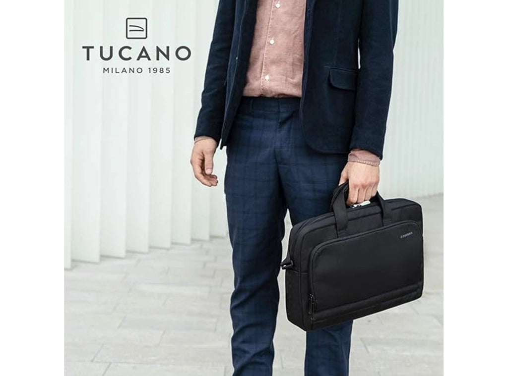 Tucano Star Borsa per PC Portatile 17" Compatibile con MacBook PRO con Tracolla Aggancio Trolley per Lavoro Ufficio Università Viaggi