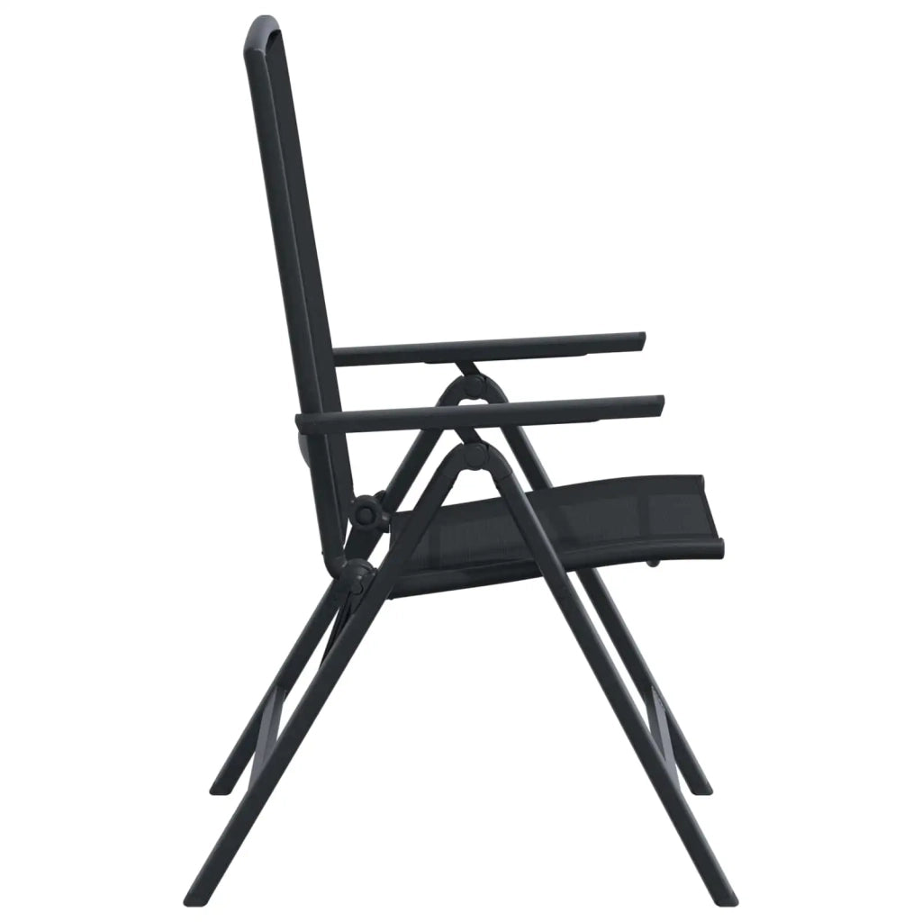Sedie da giardino reclinabili 2 pcs Nero 58 x 71 x 112 cm 42030042