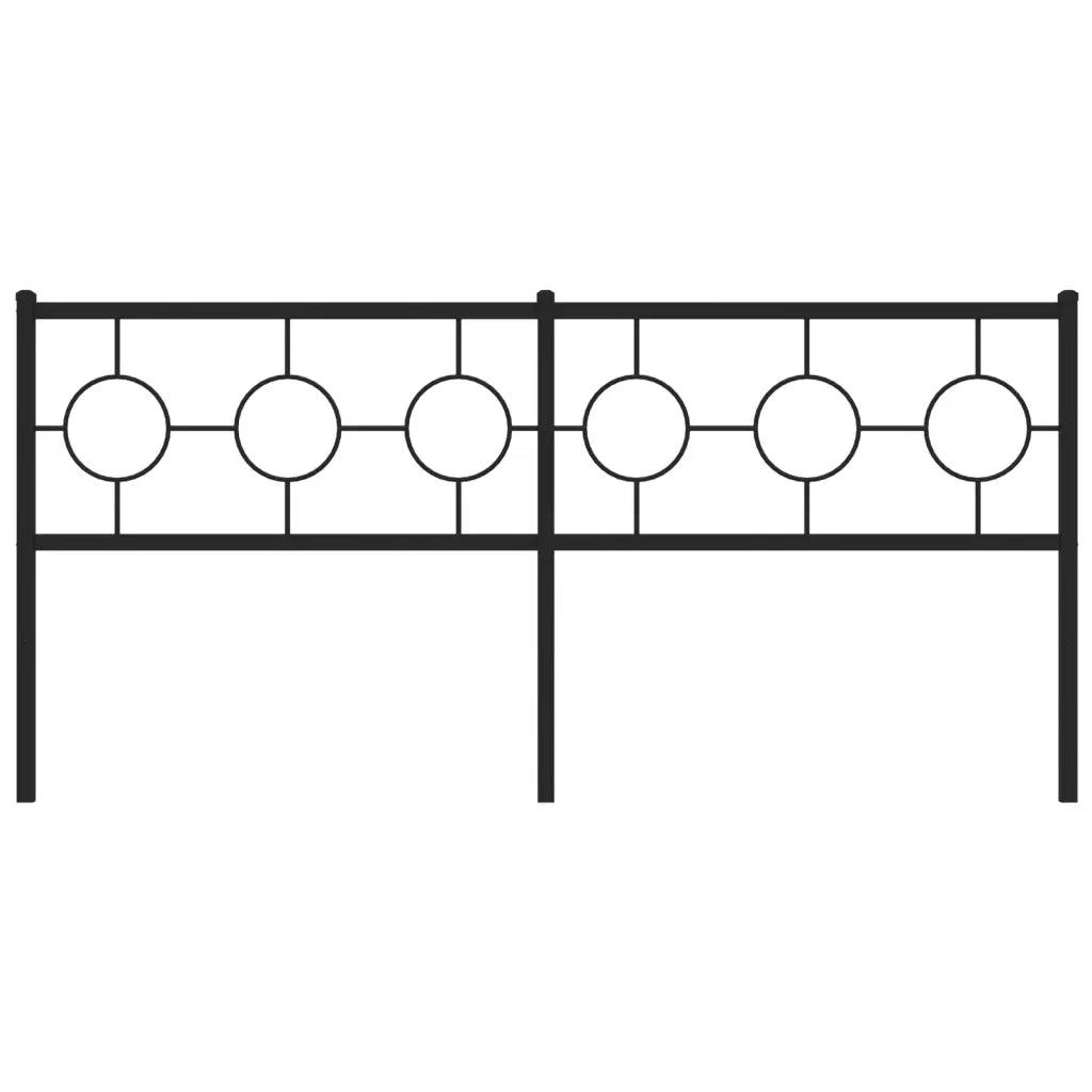 Testiera | Testata di Ricambio in Metallo Nero 180 cm