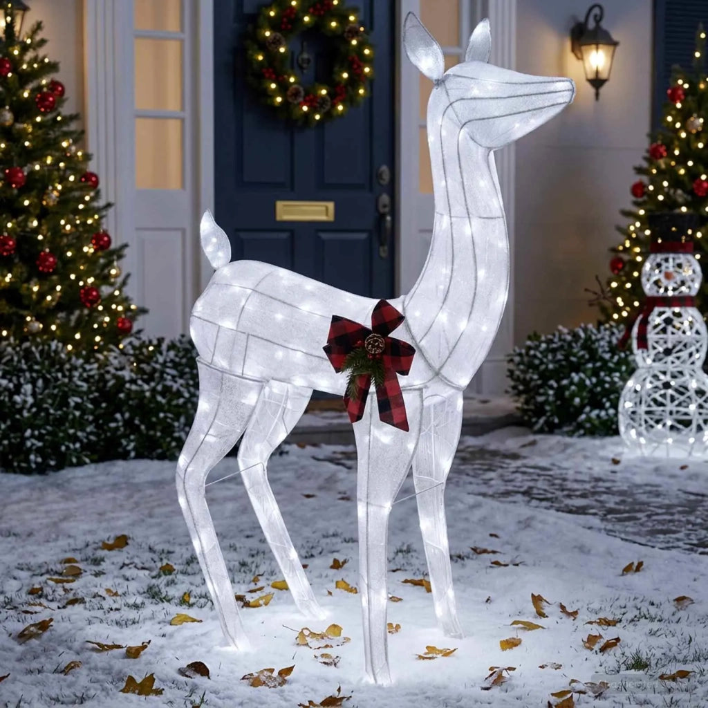 Renna di Natale 3D LOVIISA 200 LED Bianco freddo 42049551