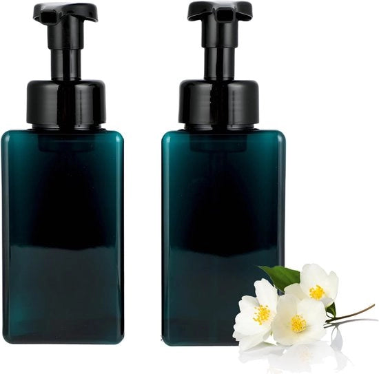 Set di 2 dispenser - 450 ml - Blu di pavone - Riempibile