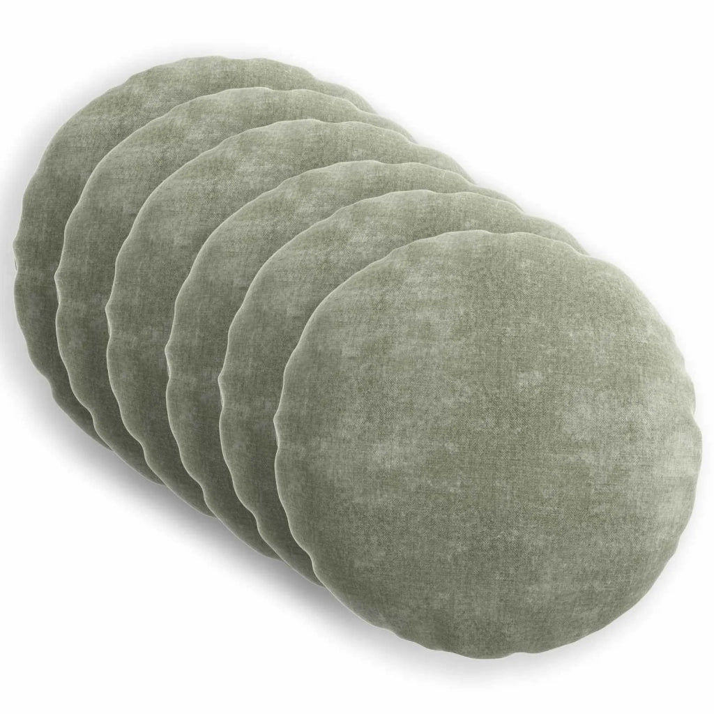 Federa 6 pz HEERLEN Verde Ø 30 cm Tessuto Chenille 921992