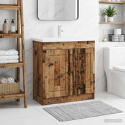 Mobiletto da bagno sotto il lavello Legno antico 890072