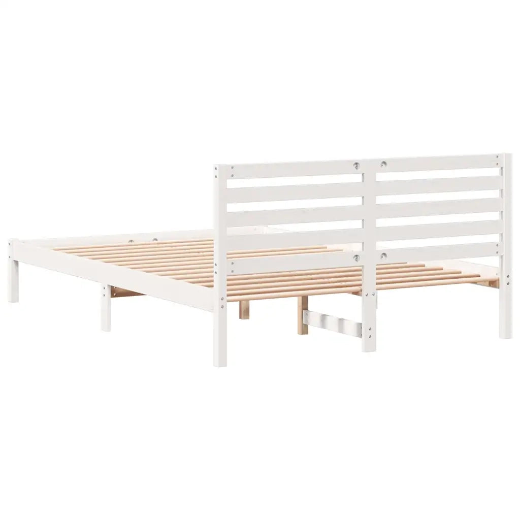 Struttura del letto Bianco 140 x 220 cm Pino massello