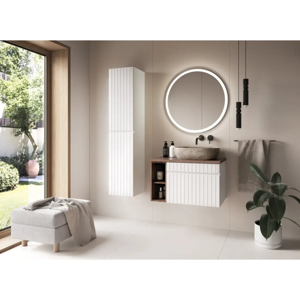 Lavabo da appoggio rettangolare 50,5x38,5 cm effetto pietra beige con piletta click clack