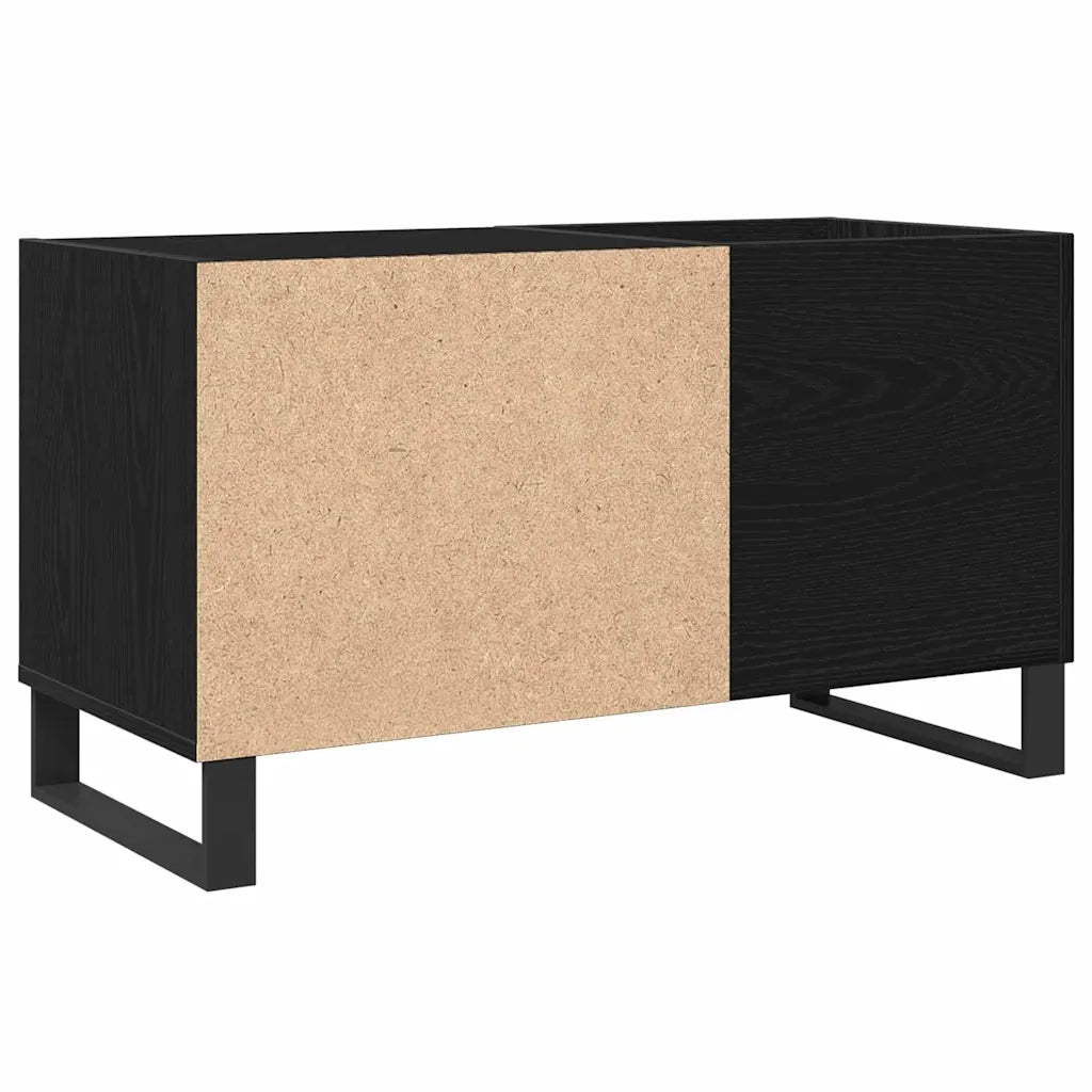 Mobile porta vinili Rovere Nero 85 x 38 x 48 cm 862898