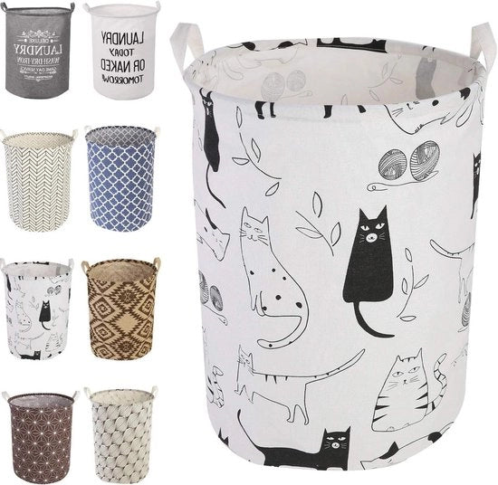 Wasmachine per bambini - 50 cm, impermeabile e con maniglie portatili - per articoli da bambino, giocattoli e camera da letto - stoffa lino