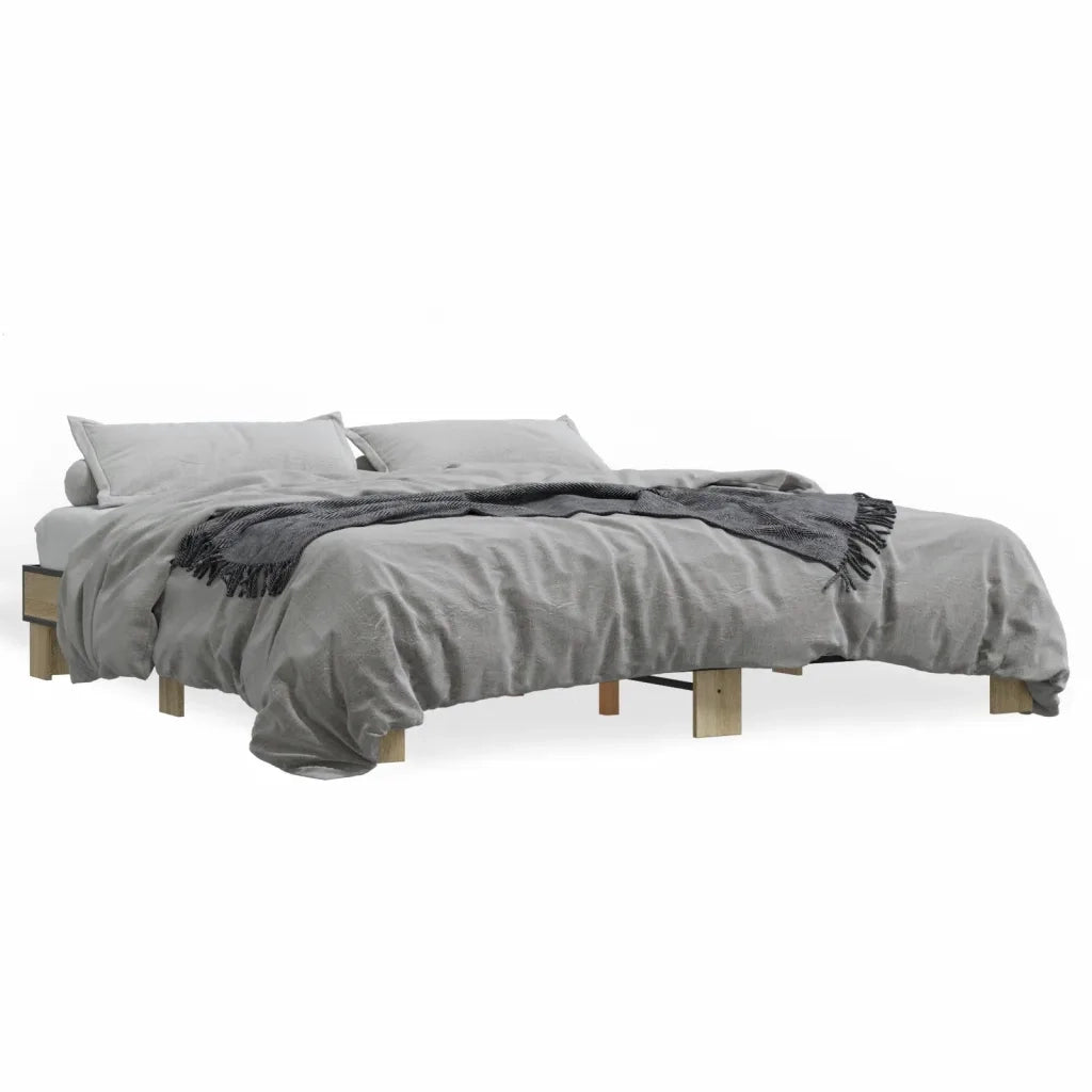 Giroletto Rovere Sonoma 160x200 cm in Legno Multistrato Metallo 3280228