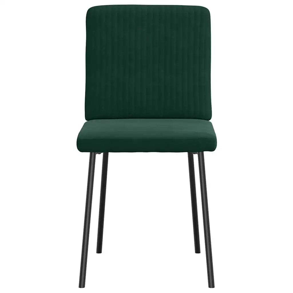 Sedie da Pranzo 2 pz Verde Scuro in Velluto 4101188